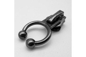 Custom Logo Metal Zipper Pull Slider Head for Handbag Hardware Accessory Puller With Ring Auto Lock Detachable Secure