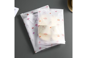 Hot Selling Frosted Ziplock Resealable Plastic Packaging Poly Zipper Bag Dust-proof with Custom Logo for Clothing Shoes Socks