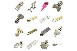 High Grade Silver Cut Out Shape OEM Custom Metal Zipper Pulls for Handbag