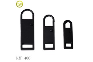 Custom Made Luggage Metal Zipper Slider Tags Matte Black Handbags Hardware Zipper Type Alloy Purse Accessory Metal Zipper Pulls
