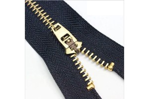 4# Golden Auto Lock Brass Teeth Metal Long Chain Zipper for Pants Eco-Friendly Sustainable Jeans Zipper Home Textiles