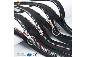 New Design Zipper Manufacture Fancy 3# 5# 8# 10# Closed Open End Colorful Plastic Resin Zipper for Clothes