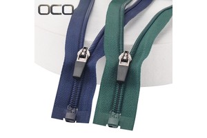 OCO Factory Custom Nylon Separating Zipper 5# Zipper Open-end Jacket Zipper for Clothing Accessories
