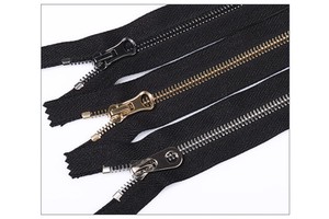 Manufacture Custom Metal Zipper Nylon Clothing Design Accessories 3#/5# Slider Metal Teeth Zipper