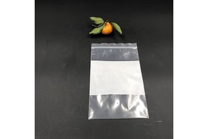 Customization Manufacturer Food Grade LDPE Plastic Zipper Bags with White Writable Block