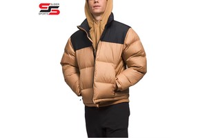 Wholesale Custom OEM Printed Puffer Jacket for Men Customized Logo Casual Winter Jacket for Men with Pockets