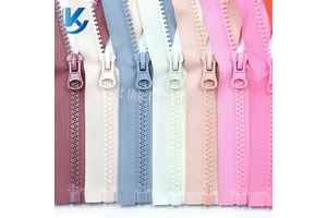 Wholesale KY 5# Resin Zipper Open End Color Clothing Accessories School Uniform Down Jacket