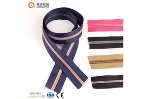 High Quality Custom 5# rainbow Iridescent Nylon Teeth Color Tape Coil Long Chain Zipper