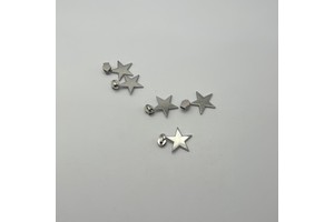 Star-Shaped Zipper Slider with Shiny Silver Surface Extremely Smooth