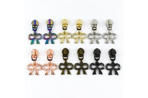 Meetee XP085 5# Bow Zipper Slider for Nylon Zip Replacement Bag Pocket Clothes Zips Puller Repair Kit DIY Sewing Accessories