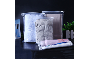 Custom Moisture Proof Embossing Clothing Packaging Bag Logo Printed Frosted Plastic Ziplock Garment & Shoes Socks Shipping Bag