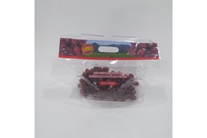 Custom Logo Printed Clear Food Grade Resealable Slider Zipper Plastic Vegetable Grape Fruit Packaging Bag With Handle