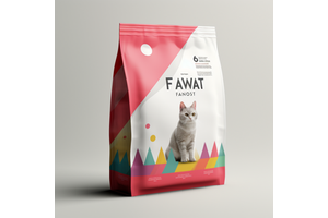 Top Zip Square Bottom PET Window 500g 1kg 2kg Moisture Resistance for Flat Bottom Pouch Packaging Gravure Printing for Cat Pet