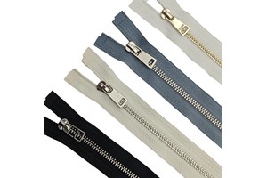 HengDa Heavy Duty Eco-Friendly Zinc Alloy Auto Lock Slider 15cm Open End Zipper in Multiple Colors 3# 5# 10# Sizes