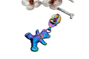 High Quality Colorful Bear Zipper Puller Custom Metal Zipper Slider Waterproof Zipper Head