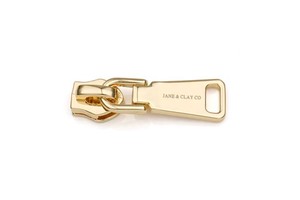 5# Laser Logo Gold Metal Zipper Slider Pull for Bag Purses Handbags Clothing Backpack