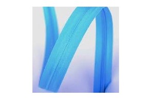 Wholesale OZL Sky Blue Open-End Nylon Invisible Zipper Rolls 100 Length Auto Lock High Visibility
