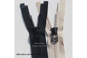 YKK8 Japanese Style Open-End Resin Zipper Single-End Plastic Zipper for Garments & Down Jackets in Stock Placket Zipper