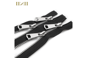 Custom Metal Zipper Gold Silver Teeth Zinc Alloy Open Type Clothing Accessories for Bags Metal Zipper