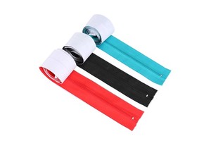 Nylon Close-End Double Slider Adhesive Zipper 3 Inch X 7ft for Greenhouse Dust Barriers Wall Peel & Stick