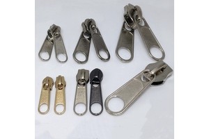 Dual-Sided Nylon Pull Tabs with Luxury Roll-Plated Zipper Slider Heads Non-Lock 3# 5# 7# 8# 10# for Tents Luggage Camping Gear
