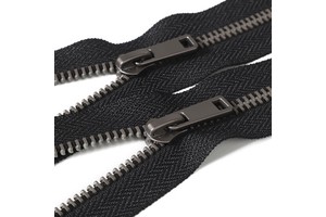 No. 5 20cm Matte Gun Color Brass Metal Y-Tooth Auto Lock Slider Closed-End Zipper Eco-Friendly for Clothing Bags Shoes Wholesale