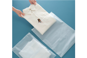 Custom Printing Logo Slider Pack Zipper Bag Poly Garment Customized Travel Clear Printed Frosted PVC White PE Side Gusset Bag