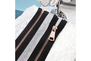 8# Brass Metal Zipper for Long Jacket Personalized Nickel Zipper for Bags Garments Shoes-Custom Length