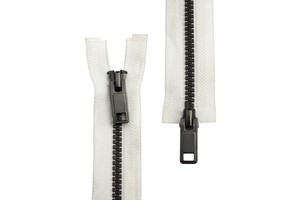 Double Zips Slider No 5 Plastic Derlin 2 Way 8# Zipper With Elastic Silver Resin Teeth Backpack Zippers for Sale