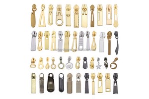 MZhardware OEM Embossed Brand logo Zip Pulls Custom Designer Metal Zipper Puller With Slider for Bag / Clothing Metal Pullers