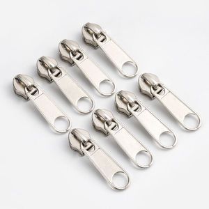 Wholesale Customized Metal Nickel-free Stainless Steel Pull Block Metal Non-lock Zipper for Bags Clothing