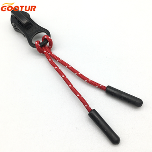Customizable Plastic Zipper Puller with Rope Design PP Zipper Head for Bags and Apparel Accessories