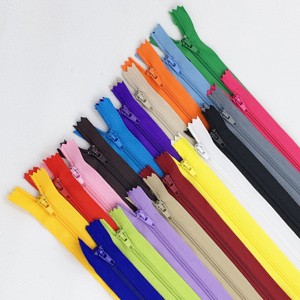 Frosted Clear Zipper Close-End Coil #3 Nylon with Slider and Puller Different Color Auto Lock for Garment and Custom Bags