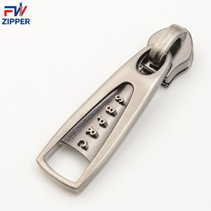 Zinc Alloy Custom logo Zipper Slider Puller for Bag Backpack Lugaage Zipper Pull Tabs Zipper Slider Head