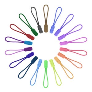 Customized rainbow Pvc Zipper Pull and Colorful Tpu Rubber Zipper Slider for Garment