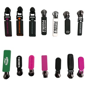 Customized Logo Soft Pvc Rubber Zipper Pullers Silicone Custom Zipper Puller For Bag