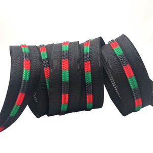Wholesale Printed Color Bags Zipper Long Nylon Puller Tape rainbow Teeth #5 Nylon Zipper Coil for Clothes