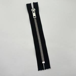 10# White Gold Metal CLOSED-END ZIPPER High Quality with Smooth and Lag-Free Performance for Bags