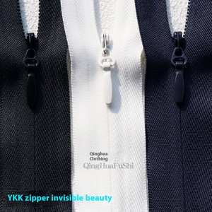 For Ykk No. 5 Plastic Invisible Zipper Water Drop Head with Lock for Thick Skirt Wedding Dress Fabric Edge