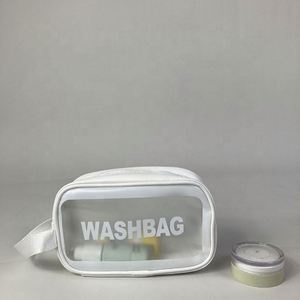 2021 High Quality Pvc Zip Cosmetic Bag Transparent Pvc Waterproof Gift Bag Zipper Pvc Make up Bag
