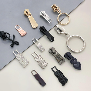 Custom Made Metal Zipper Slider Puller with Engraved Logo for Handbags and Garments Custom Brand Zipper Head