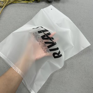 Customized Logo Printed Matte Frosted Transparent Swimwear Clothes Packaging Zipper Closure Plastic Ziplock Bag