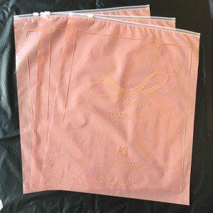 Custom Clear Eco Friendly Cpe Zip Lock Bag with Slider, T-shirt Swimwear Frosted Ziplock Bag Clothing Zipper Bag for Garment