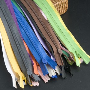 Wholesale 3# Eco-Friendly Custom Multi-Color Nylon Invisible Zipper Hidden Fabric Tape for Dresses Clothing & Pillows Plastic
