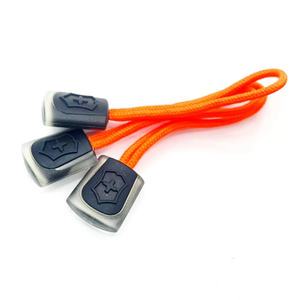 Custom logo Decorative Fancy Rubber Silicone PVC Zipper Pull Slider Rope TPU Plastic Zipper Puller with Rope for Bag Garments