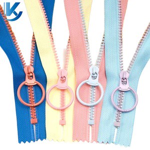 KOUYI Wholesale 5# Candy-Colored Auto-Lock High Quality Plastic Resin Zipper for Bags Clothing Shoes