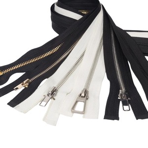 Hengda High Quality Zipper and Slider White Double 2 Way Puller Metal Zipper with logo 61 cm 2 Way Zipper #5