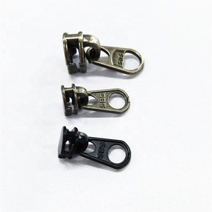 Sbs 3# High Quality Custom Non-Locking Zipper Puller Silver Black Made of Zinc Alloy for Clothing and Bags