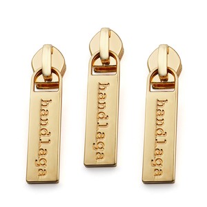 Golden Plating Zinc Alloy No.5 Zipper Puller Handbags Customized 5# Gold Metal Zipper Pull Slider for Bags