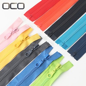 OCO Factory Direct Sales Full Zipper Jacket Resin Zipper 5# Plastic Molded Open Zipper for Sewing Coat Clothing Accessories